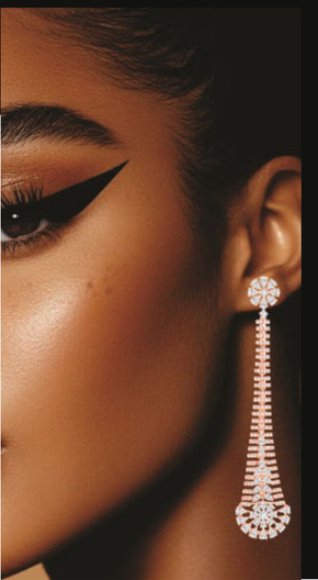 Diamond drop earring